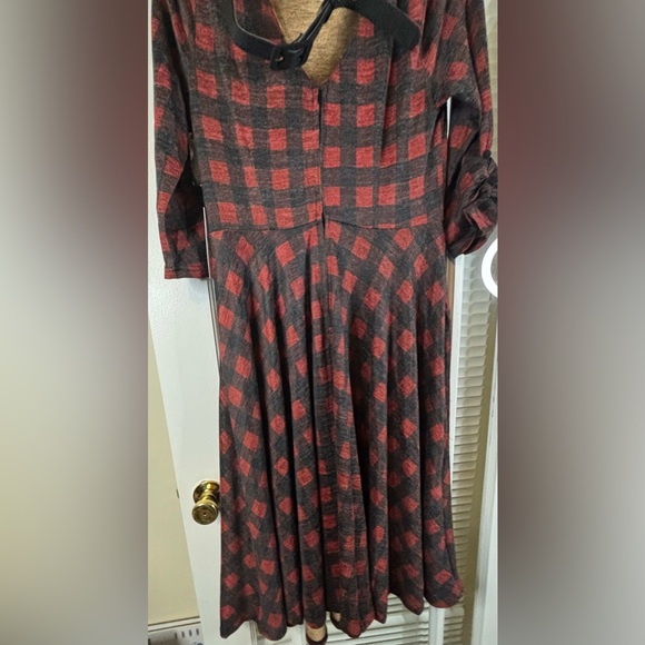 Gingham Print Unique Vintage Dress-Various sizes - Picture 6 of 11